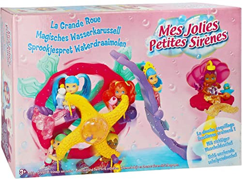 magisches Wasserkarussell - für Meine kleine Meerjungfrau - mit richtiger Muscheldusche/Nixe Prinzessin Badenixen Wasserspielzeug Wasserrutsche Badewanne Ba..