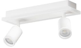 LVWIT White Ceiling Light Fitting,2 Way Spot Lights,Bedroom Ceiling with GU10,Adjustable Kitchen Lights Ceiling,Spotlight Bar Lighting,Living Room Lights (NO Bulbs)