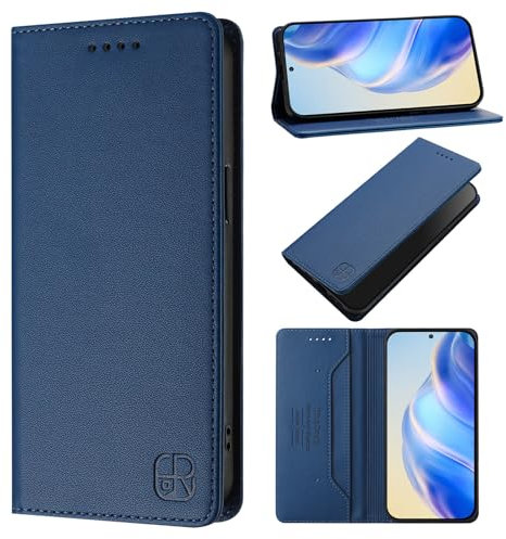 CWEIYUSHU Compatible avec Tecno Spark 20 Pro 5G Étui Housse,Compatible avec Tecno Spark 20 Pro 5G Étui pour téléphone Portable à Fermeture magnétique Blue