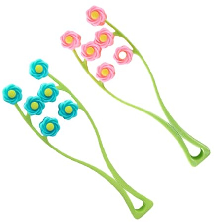 Ipetboom 2 Stück Gesichtsmassagegerät mit Roller in Blumenform Kreatives Dünnes Gesichtsroller aus Langlebigem Pp für Sanfte Wangenmassage und Gesichtskonturierung Zufällige Farbe