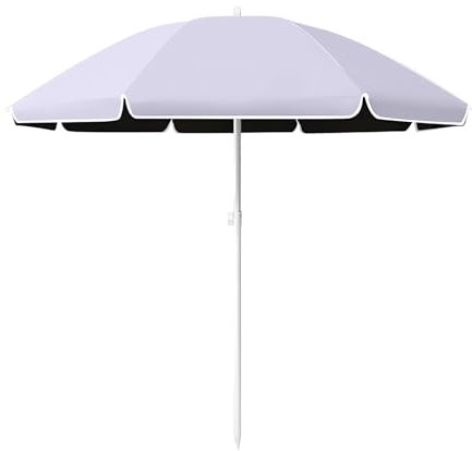 WBQYIPD Parasol de terrasse rond, parasol de marché extérieur portable UPF50+ Protection UV parasol de jardin Balcon(180cm/5.9ft)