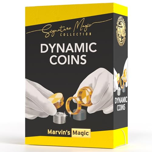 Marvin's Magic Dynamic Coins Magic Trick Set - Coin Illusion Age 8+ | Dynamic Coins Magic Trick, Classic Coin Illusion, Includes Props And Instructions, For Ages 8+