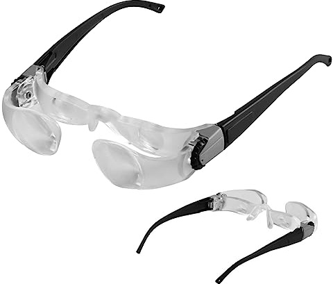 Vergrößerungsbrille, verstellbare 4-fache Vergrößerungsbrille, blendfreie, tragbare Lupenbrille für Senioren mit Alterssichtigkeit, Fernsehen für Sehbehinderte, Lesen, Angeln, Fernsehen, R