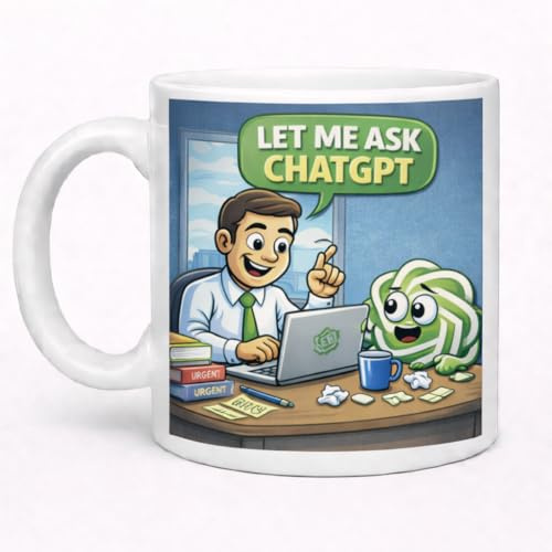 Let Me Ask ChatGPT Funny Office Help Ceramic Gift Mug