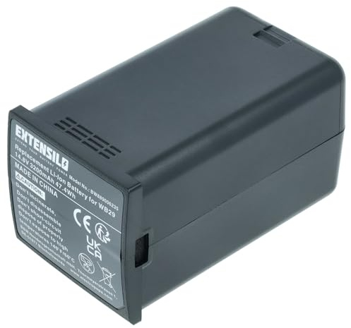 EXTENSILO Akku Ersatz für Godox DFB/GDWB29, WB29 für Blitzgerät, Kamera-Blitz (3200 mAh, 14,8 V, Li-Ion)