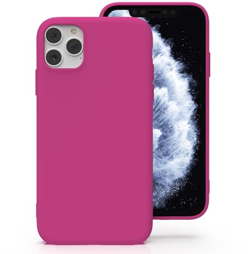 Zuvirelx Silicone Case for iPhone 11 Pro Max - Rose Red | Thin, Non-Slip, Soft Grip, Minimalist, Shockproof, Pocket-Friendly