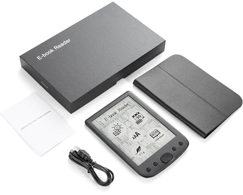 Karlak Lettore di EBook Lettore di EBook EInk Schermo E-Ink da 4 Pollici PDF Portatile Video Altoparlante Integrato Luce Anteriore Slot per Scheda Memoria per Libri (8G)
