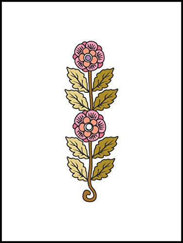 INDIGOS UG Fliesenaufkleber Bad und Küche - Fliesenspiegel - Küchenfliesen für einzelne Fliesen 20x25 cm - MF445 - schöne Blumes