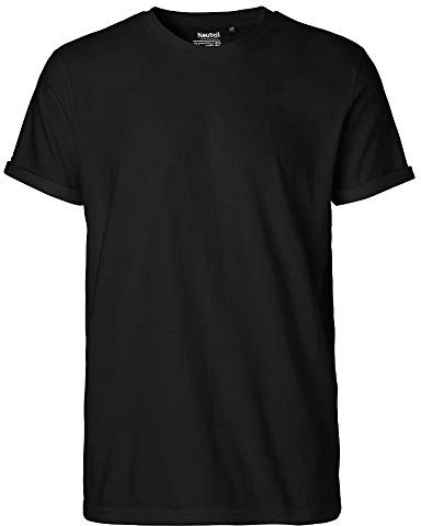 Neutral Mens Roll Up Sleeve T-Shirt, Größe:3XL, Farbe:Black