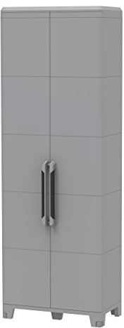 Terry, Transforming Modular 5, hoher multifunktionaler Schrank mit zwei Türen für drinnen und draußen - 78x43,6x225,8 cm