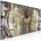 decomonkey Bilder Gustav Klimt Baum 200x80 cm 5 Teilig Leinwandbilder Bild auf Leinwand Wandbild Kunstdruck Wanddeko Wand Wohnzimmer Wanddekoration Deko Abstrakt Mosaik