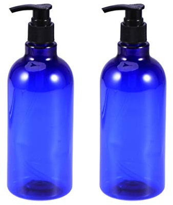 SOLUSTRE 2 St Seifenspender Pumpflasche Leer Nachfüllbar 500ml Blau Flaschen Lotion Shampoo Schaum Gel Reinigungsmittel Seifen Kosmetik Behälter Reisen Hause Hotel Bad