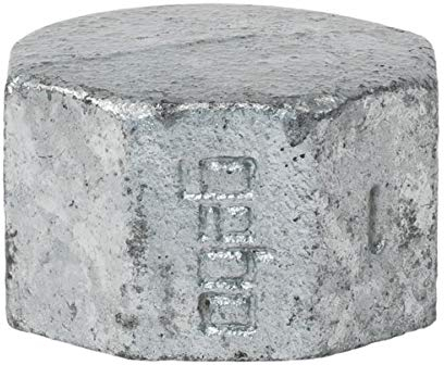 Endkappe mit Innengewinde 1/2 Zoll bis 2 Zoll - Blindstopfen aus Temperguss verzinkt als Verschlusskappe für Metallrohr bei Sanitär-, Heizungs- und Gasinstallationen