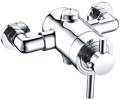 ENKI T95 Modern Thermostatic Shower Valve Concentric Chrome Minimalist AZURE