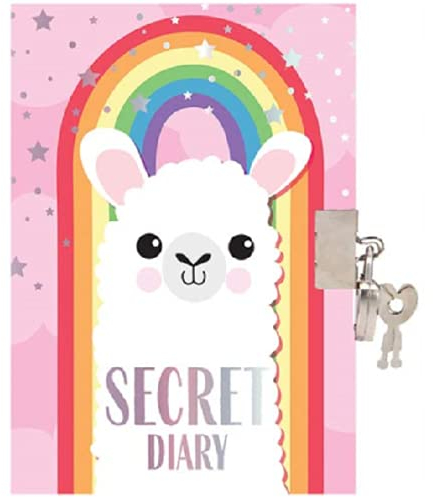 Sixstore A6 Undated Girls Top Secret Diary with Lock and Key (Lama)