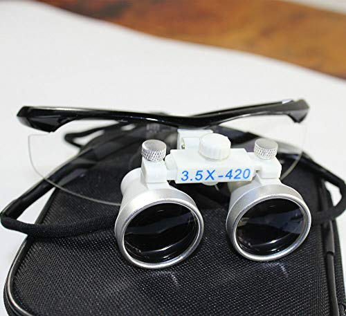 Dental Headband Loupes 3.5X Stirnband binokulare Vergrößerungslupen,Surgical Binocular Loupes Dental Loupes Zahnärztlich Lupenbrille Kopfband