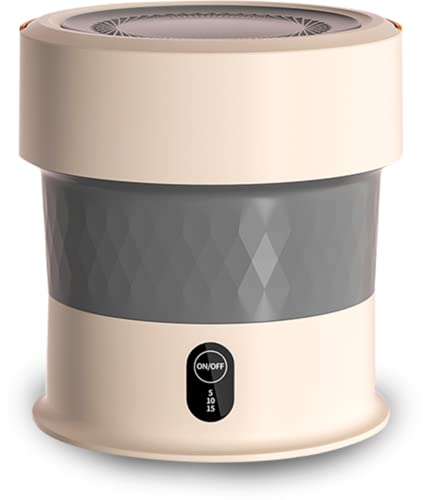 Pliable Mini Machine à Laver Turbo Petite Machine à Laver Beauté 13L Pratique Voyage d'affaires à Domicile,Gold-Base