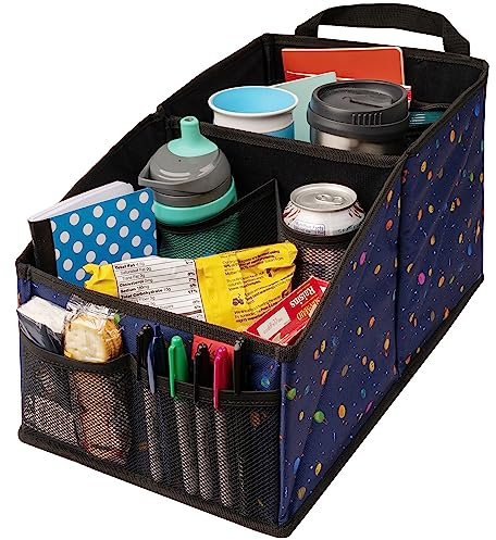 Lusso Gear Car Seat Organizer for Front or Backseat - Great for Adults & Kids, Features 9 Storage Compartments for Toys, Magazines, Tissues, Maps, Books, Documents, Games & More (Planets)