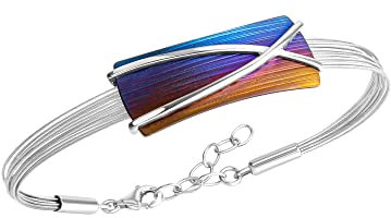 Zeeme Stainless Steel Damen Armband Edelstahl 17+3cm Matt/Glanz weiß 352260013-1