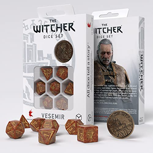 Q-Workshop The Witcher Dice Set Vesemir - The Wise Witcher