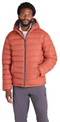 Mountain Warehouse Seasons Mens Puffer Padded Jacket | Water Resistant Fur-Lined Rain Coat with Hood, Lightweight & Fleece-Lined Insulated for Warmth & Comfort, for Everyday Wear