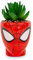 Toynk Marvel Comics Spider-Man - Mini maceta de cerámica de 3 pulgadas con suculenta artificial