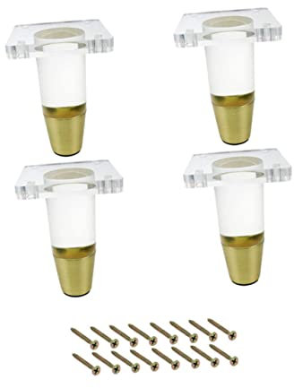 DOITOOL 4ensembles Pied De Meuble Acrylique Pied De Canapé Transparent Lot Meuble Acrylique avec Vis Incluses