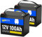 WattCycle Batteria al Litio LiFePO4 12V 100Ah 2Pack, Gruppo BCI 24, 15.000 Cicli, BMS integrato da 100A, Protezione a bassa Temperatura - Ideale per Camper, Golf Cart, Stoccaggio Energetico Domestico