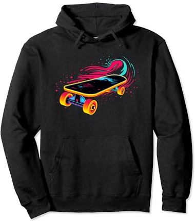 Jungen Retro Skateboard Pullover Hoodie