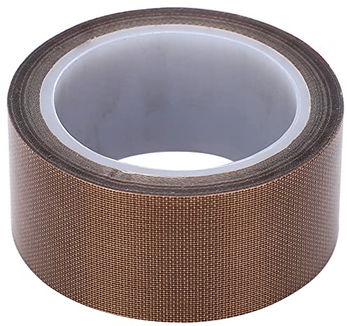 10 M PTFE Band, Teflon Klebeband, 0,13 Mm Selbstklebend, Hochtemperatur Tuchisolierung Selbstklebende Rolle, Vakuumierband Isolierband Thermoband Glasklebeband für 3D Drucker Vakuumiermaschine