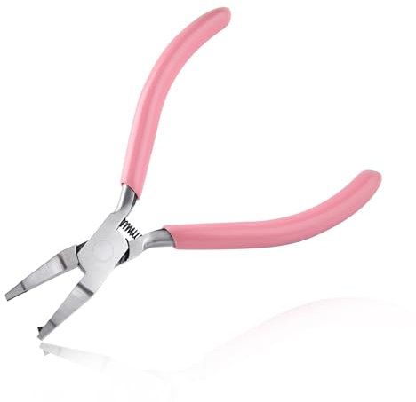 LEONTOOL Mini Split Ring Pliers Jump Ring Pliers for Jewelry Making 5 Inches Ring Opening Pliers Small Split Ring Opener Tool Precision Jewelry Making Tools for Split Ring Key Chain Earrings Crafting