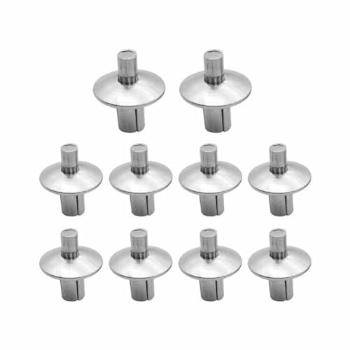Hiessgozy 10/30/50/100Pcs 4x6.4mm Hammer Drive Expansion Aluminum Nail Head Piercing Gips Expansion Board Nails Rivet
