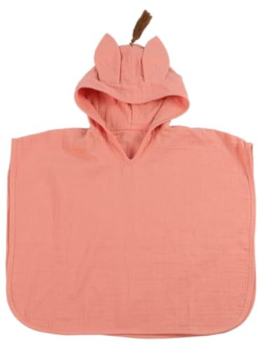 Puckdaddy Badeponcho Sanna Musselin - Koralle, Baby Badetuch
