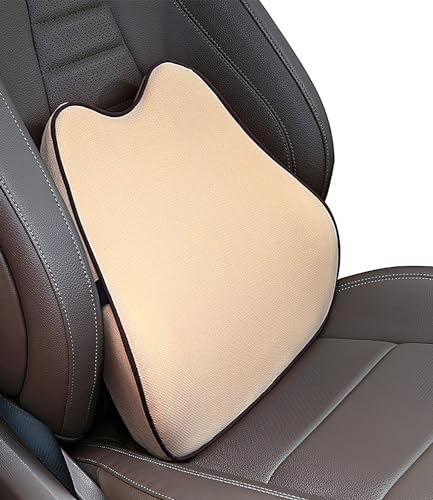 jutyum Rückenkissen Auto, Lendenkissen aus Memory Foam, Lordosenstütze Auto, Lendenkissen für Bürostuhl, Ergonomisches Lendenwirbelstützkissen für Autositze, Bürostuhl, Rollstuhl