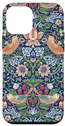 Strawberry Thief William Morris Art Nouveau Pattern Blue Case for iPhone 12 mini