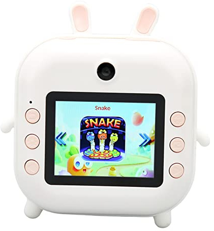 Yanmis Sofortbildkamera für Kinder, HD 1080P, 2,4 IPS-Display, Digitalkamera mit Selfie, 48 MP, Zoom, Weiß