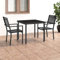 ZQQLVOO 3-TLG.,Esszimmergarnitur draußen,Bistro-Sitzgarnituren,Lounge-Möbel-Sets,Outdoor-Möbel-Sets,Zeitgenössischer Stil,für Außenbereich,Schwimmbäder,Wintergarten,Garten-Essgruppe Stahl