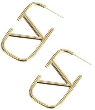 Okaywork Goldene Ohrringe Damen,Buchstabe V Designer Geometrische,Gold Damen 925 Sterling Silber Ohrringe,Hypoallergen mit Zirkonia AAA+ Ohrstecker für Frauen und Mädchen,Geschenke für Muttertag