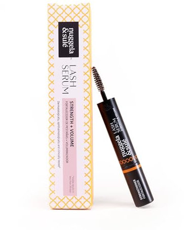 Nuggela & Sulé Lash Serum. Wimpernserum mit Doppelwirkung: Kräftigend und Volumenspendend. Mit Klinischer Studie. Mit FO-TI-Extrakt und Marinem Kollagen. 5 ml + 5 ml.
