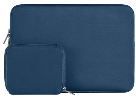 MOSISO Laptop Case 15 inch, 15 inch Laptop Sleeve Bag Compatible with MacBook Air 15 M4 A3241 M3 A3114 M2 A2941 2025-2023, Dell XPS 15, Neoprene Computer Sleeve Bag with Small Case, Haze Blue