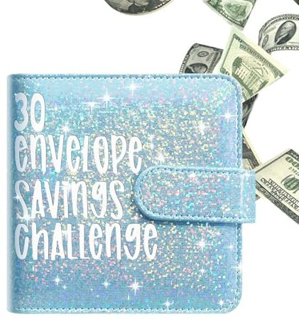 Challenge-Ordner mit 30 Umschlägen, Challenge-Ordner mit 30 Sparumschlägen | Budgetplaner und Haushaltsbuch | Effizienter Sparordner, intelligenter Budgetordner, einfache Finanzplanung, Nachverfolgen