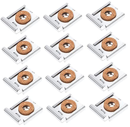 Hoement 12 Pezzi Clip Appendere Specchi Cornici Mensole Acciaio Inossidabile Viti Tasselli Parete