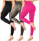 SINOPHANT 3er Pack Leggings Damen High Waist, Blickdicht Schwarze Leggings für Gym Yoga Sport, Schwarz/Leopard/Rosa Rosa, L-XL