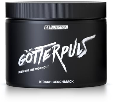 Götterpuls Pre Workout 308g Pulver Kirsche | Mit L-Citrullin, AAKG & Beta-Alanin – 200mg Koffein pro Portion – Für Fitness & Kraftsport – Vegan – 20 Portionen