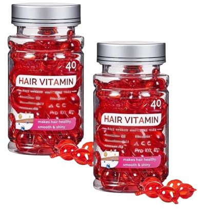 QRXALISA Capsules d'huile de Soin vitaminée pour Cheveux, sans rinçage, à l'huile d'avocat, Unisexe, pour Cheveux bouclés, secs et abîmés