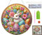 Guidre DIY Diamant Desktop Ornament,Diamond Painting Ostern Desktop-Ornament, Speziell geformter Kristall Osterhase,Oster Hase Geschenk,Diamant Kunstmalerei Tischdekoration Diamant (B)