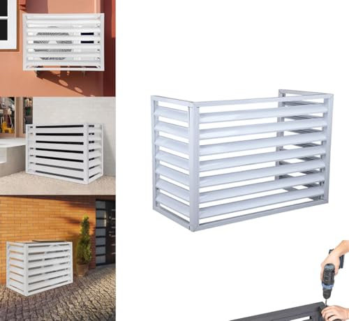 Cubre Aire Acondicionado Exterior en Aluminio - Puesto De Flores, Protector y Soporte Para Plantas, Cubierta Resistente a Corrosión