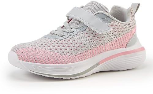 Quanen Electronic Basket Fille Rose Chaussures Enfant Fille Mode Respirant Sport Running Confortable 28-39 EU