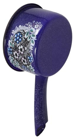Vintage Emaillierte Wasserkelle mit Langem Griff, 1 Stück, Blau