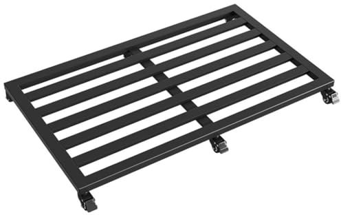 Carrito resistente para plantas con ruedas y soportes de metal extraíbles, bandeja grande de 60 x 80 cm para macetas, acuarios y más, base rodante para una fácil movilidad